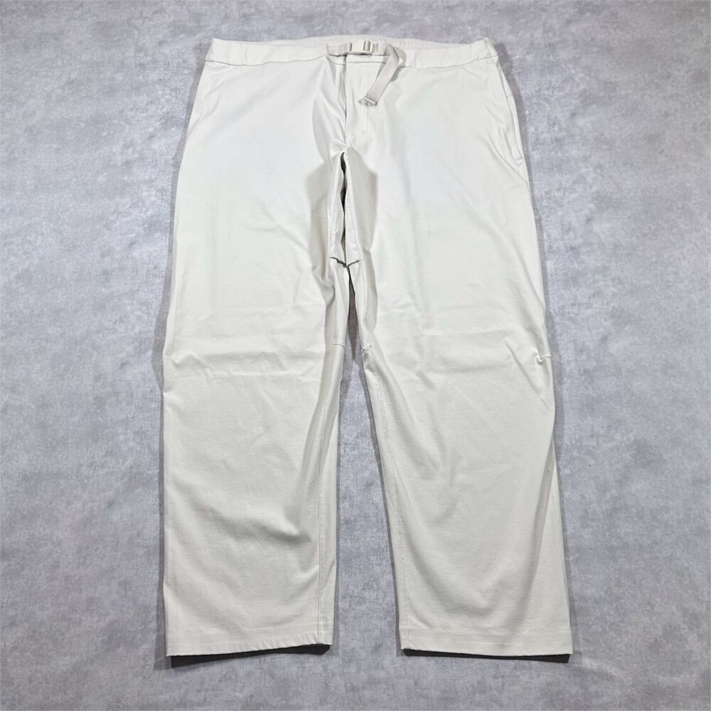 Lululemon Pants Mens 38 Beige Relaxed Fit Belted Stretch Active Belt MSACTS X